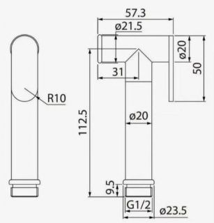 Лейка для гигиенического душа Raglo R460.03.06 чёрный
